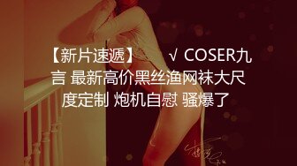 【新片速遞】 ❤️√ COSER九言 最新高价黑丝渔网袜大尺度定制 炮机自慰 骚爆了 